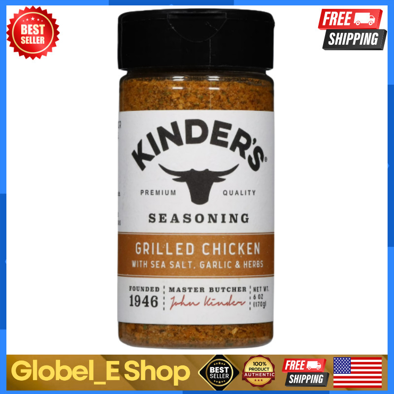 Kinder’s Grilled Chicken Seasoning Blend with Garlic, Sea Salt, and Herbs, 6 oz