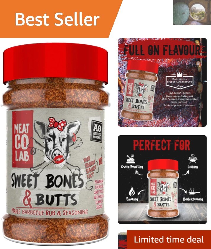 Sweet Bones & Butts BBQ Rub: Maple & Javanese Sugar Blend – 200g Magic for Ribs