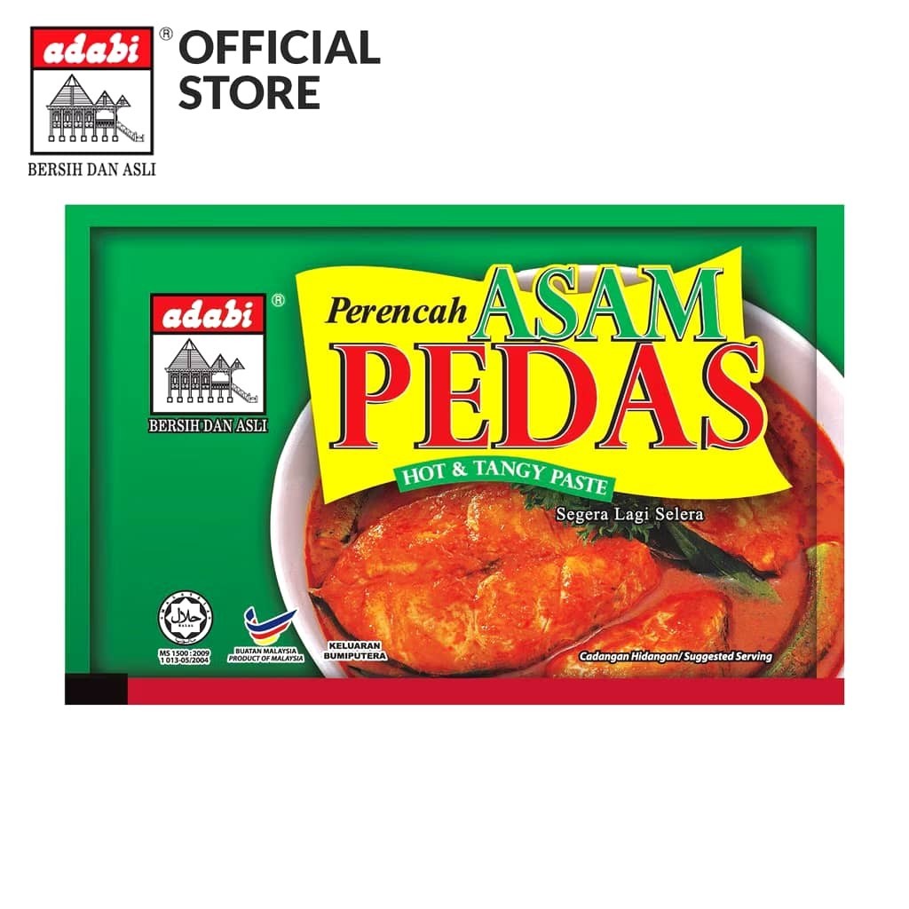 5 Packs X 70G  Adabi Hot & Tangy Paste Asam Pedas Halal FREE SHIPPING