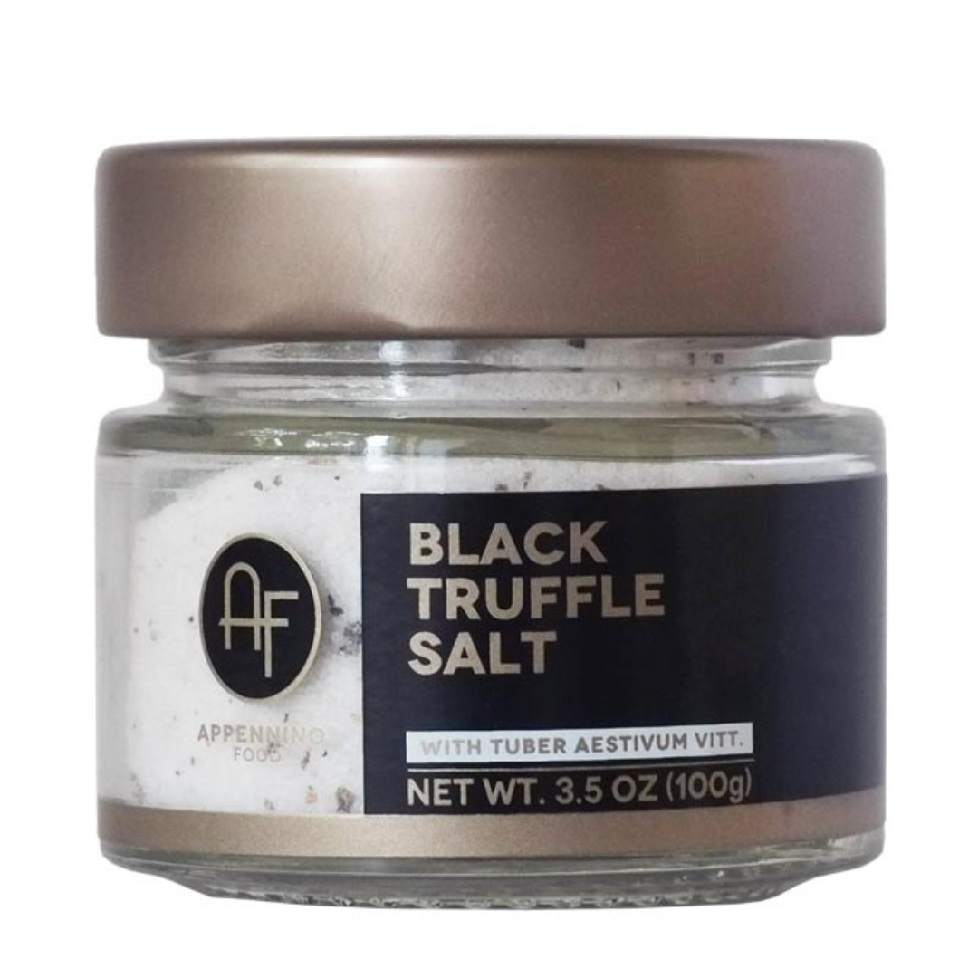Appennino Food Black Summer Truffle Salt – Italian Tuber Aestivum Seasoning