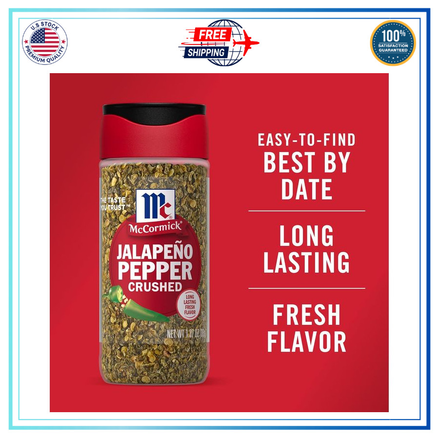 McCormick Crushed Jalapeño Pepper – 1.37 oz (Pack Of 1) Free Shipping.