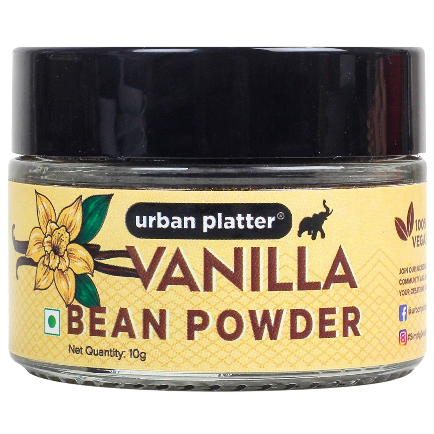 Urban Platter Pure Vanilla Bean Powder, 10g + FREE DELIVERY