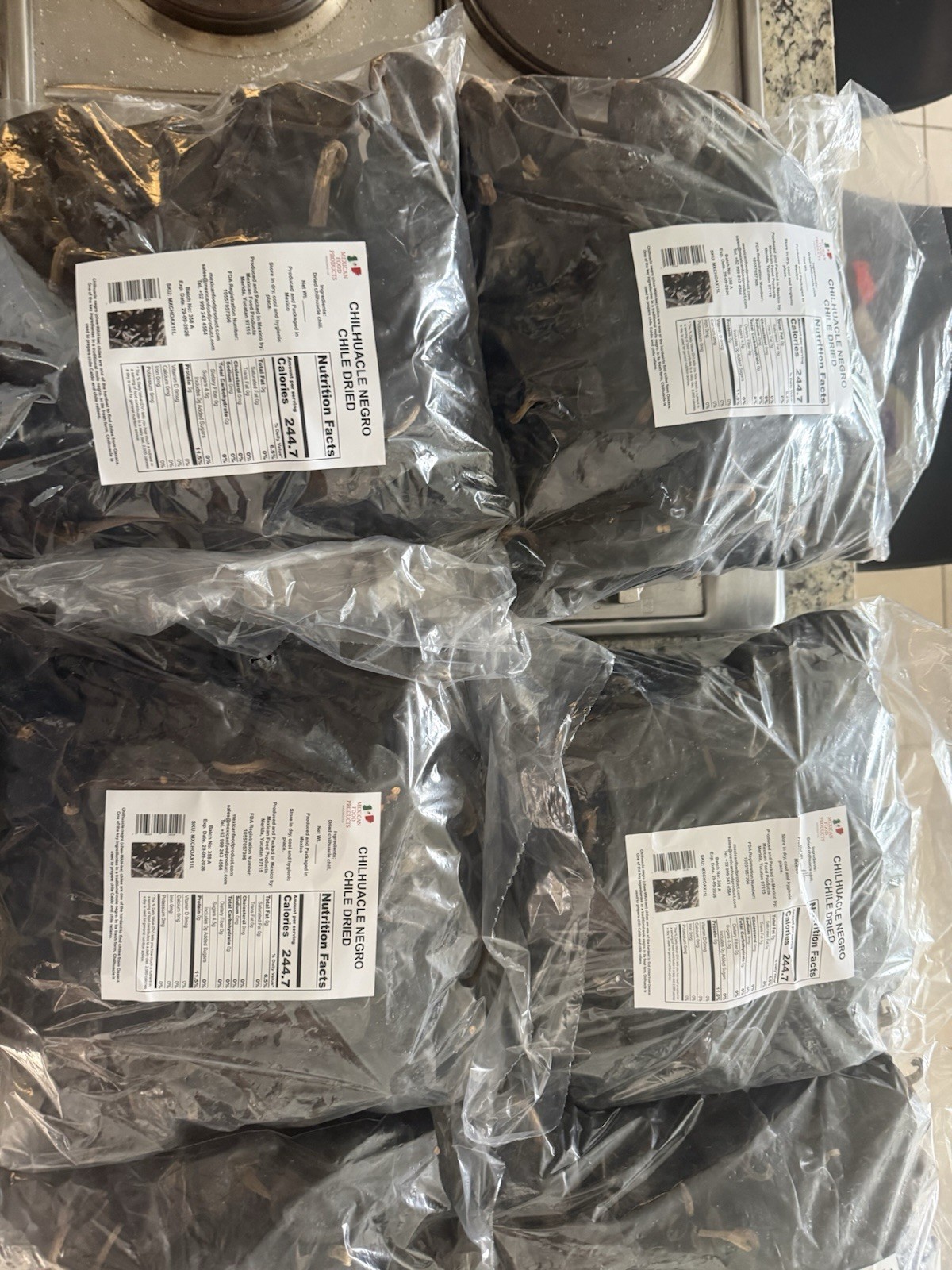CHILHUACLE Black Dried Chile Pepper 11 LBS Case 100 % Natural FREE Shipping USA