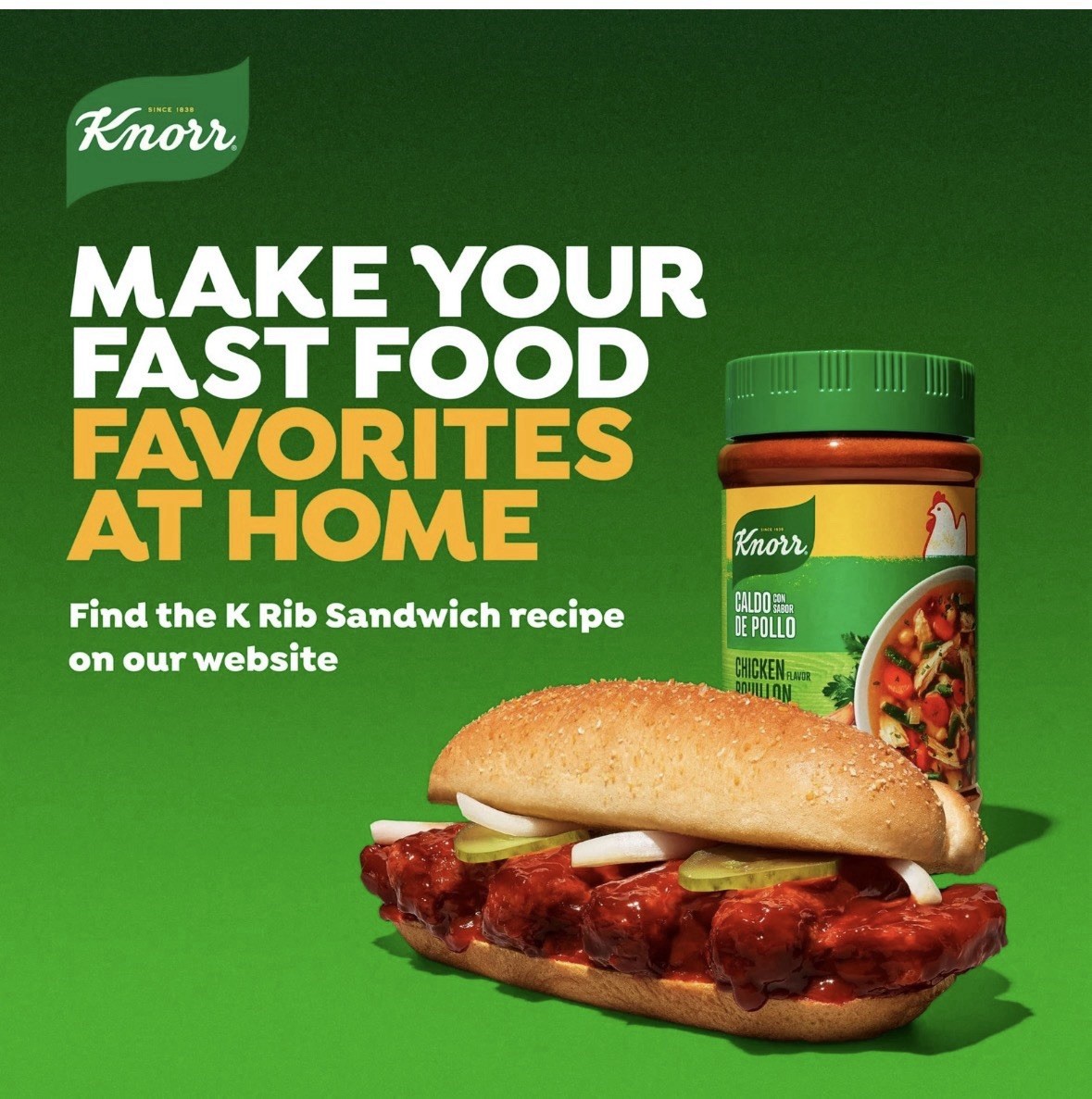 Knorr Chicken Flavor Bouillon Powder 40.5 Oz, **2 Packs**