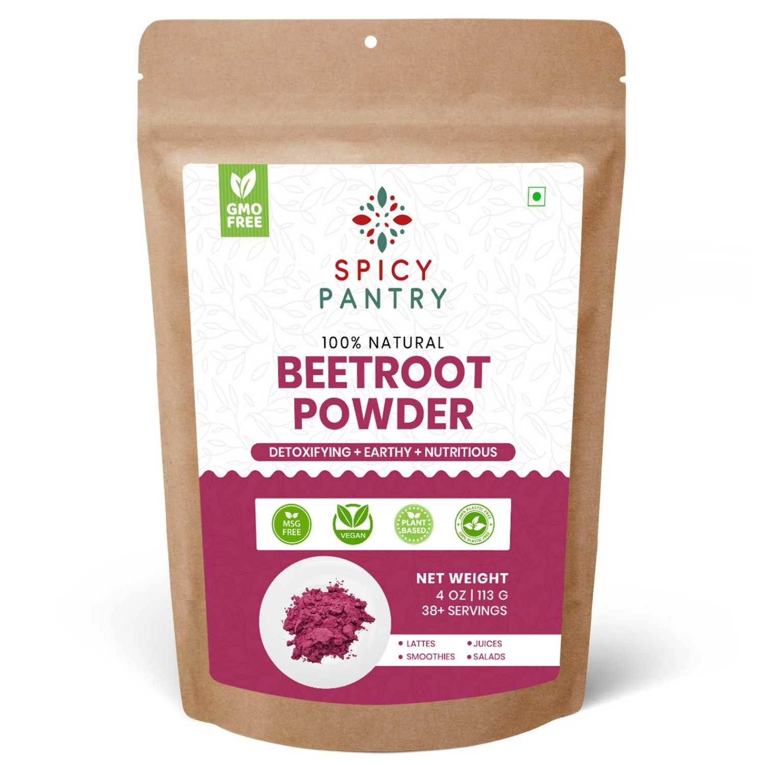 Beetroot Powder – 100% Pure Natural Superfood – Vibrant Color for Cooking – 4 OZ