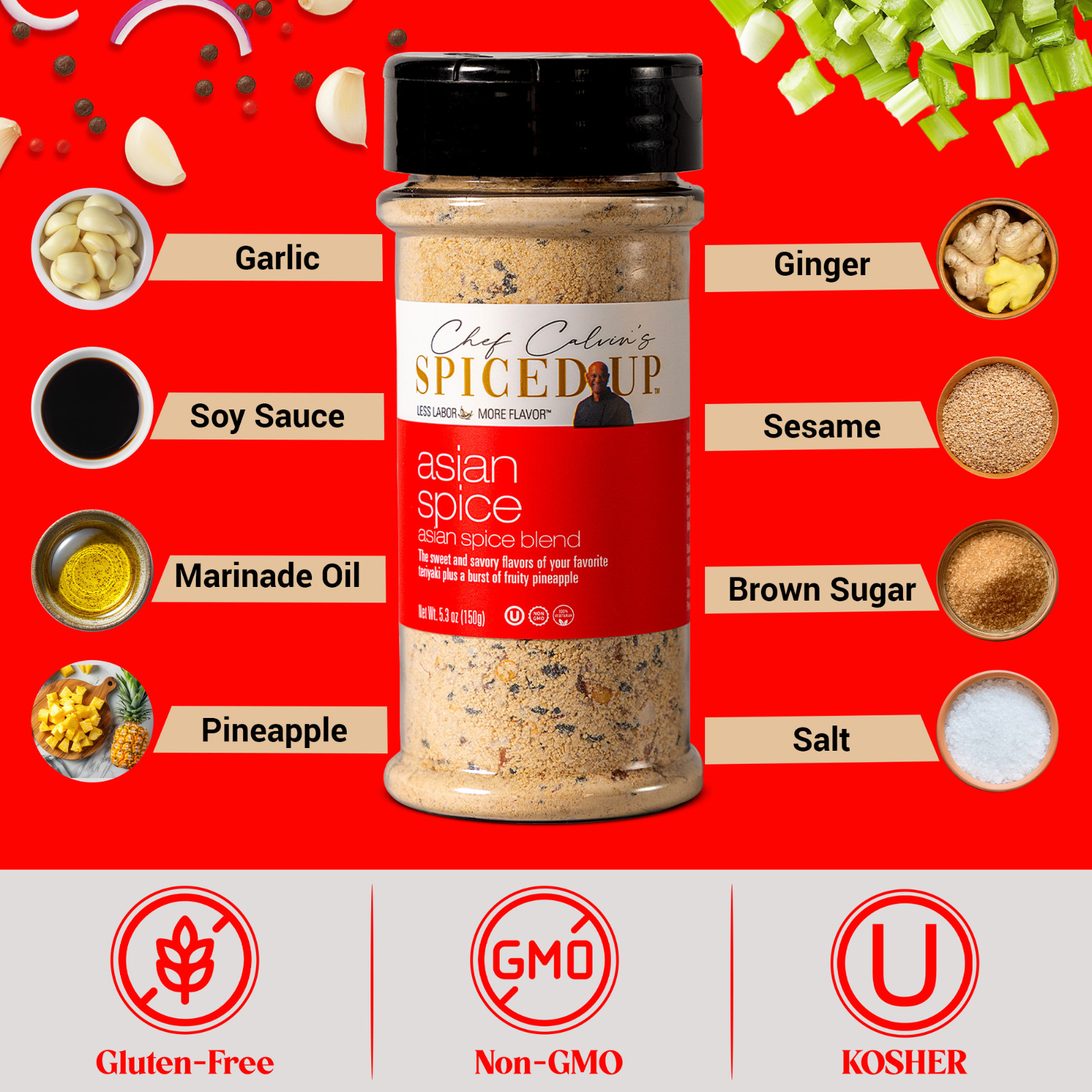 Brown Sugar Bourbon & Asian BBQ Seasoning for Cooking & Grilling Combo Pack