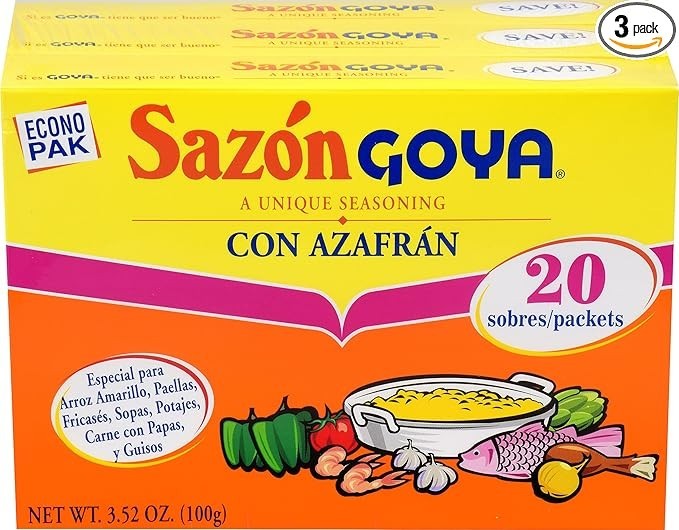Goya Sazón Seasoning With Azafran 3.52 Ounce (Pack of 3)