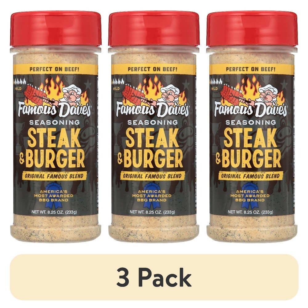 Steak and Burger Seasoning 3 Pack 8.25 oz Each for Grilling