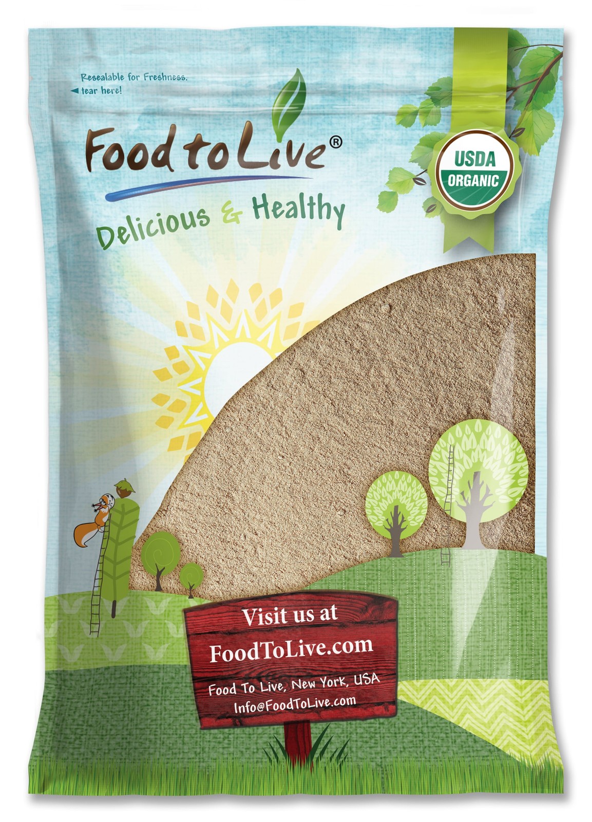 Organic Ashwagandha Powder — Non-GMO, Finely Ground Indian Ginseng, Pure, Raw