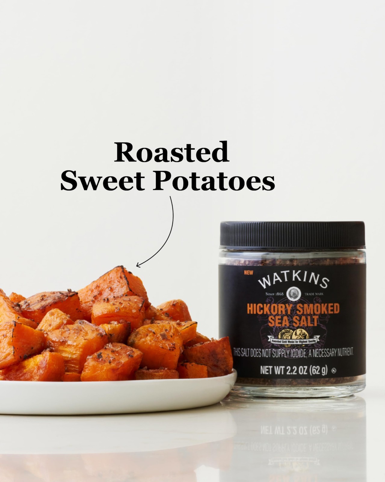 Hickory Smoked Sea Salt, 2.2 oz – Premium Flavor Enhancer for Cooking & Grilling