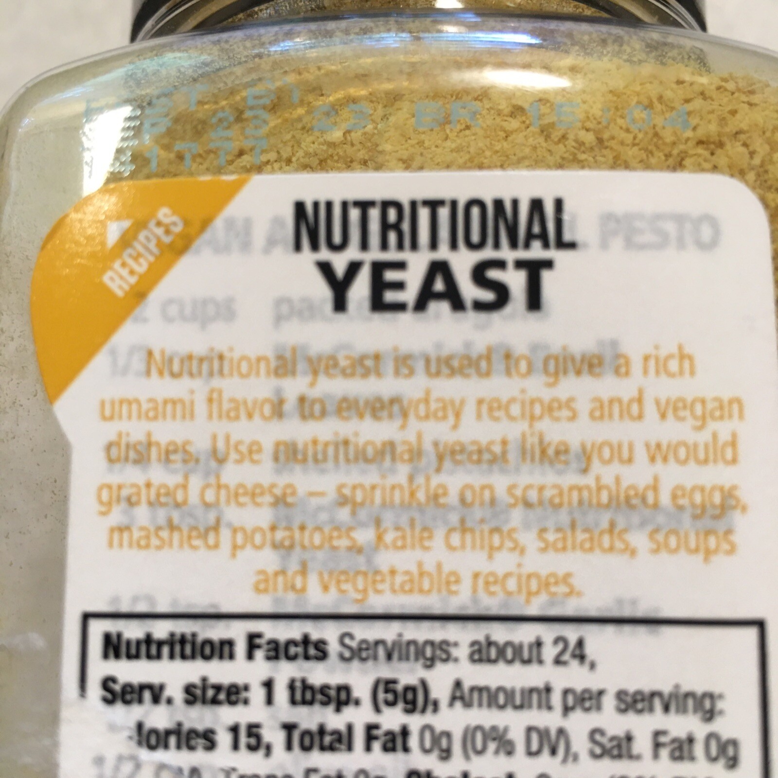 McCormick Nutritiional Yeast 4.20 OZ Adds Rich Umami Flavor To Everyday Recipes