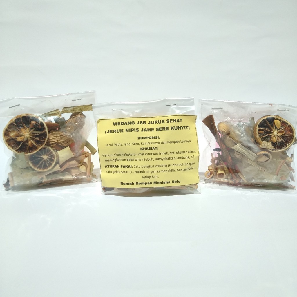 Wedang JSR Citrus Ginger Lemongrass Turmeric Herbal Spice Drink Mix 50g