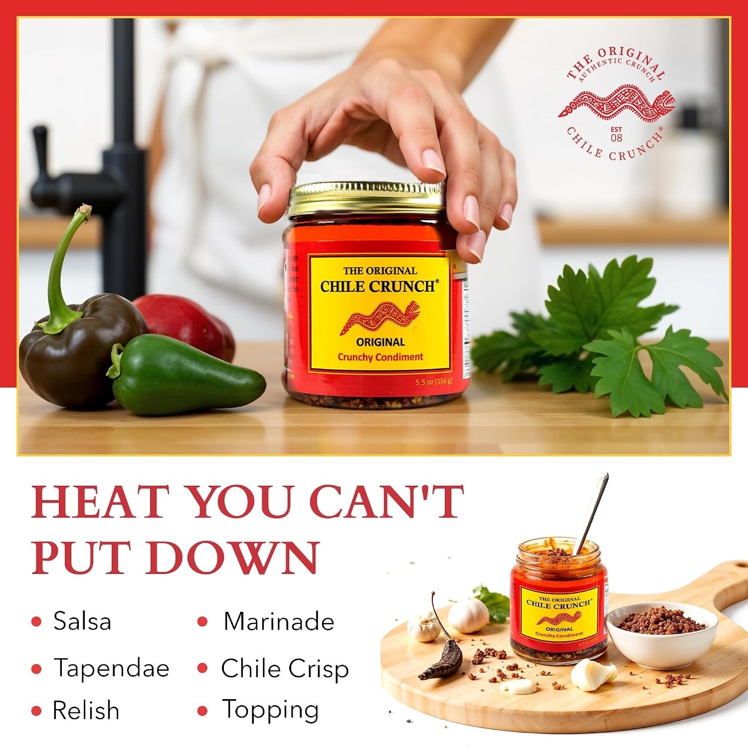 Authentic Mexican Chili Crunch 3 Pack