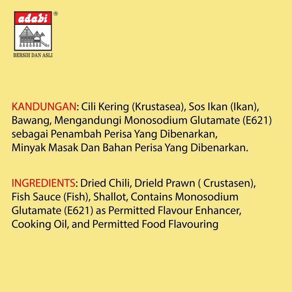Food Flavouring Paste Adabi Nasi Goreng Halal Free Shipping 10 X 30G