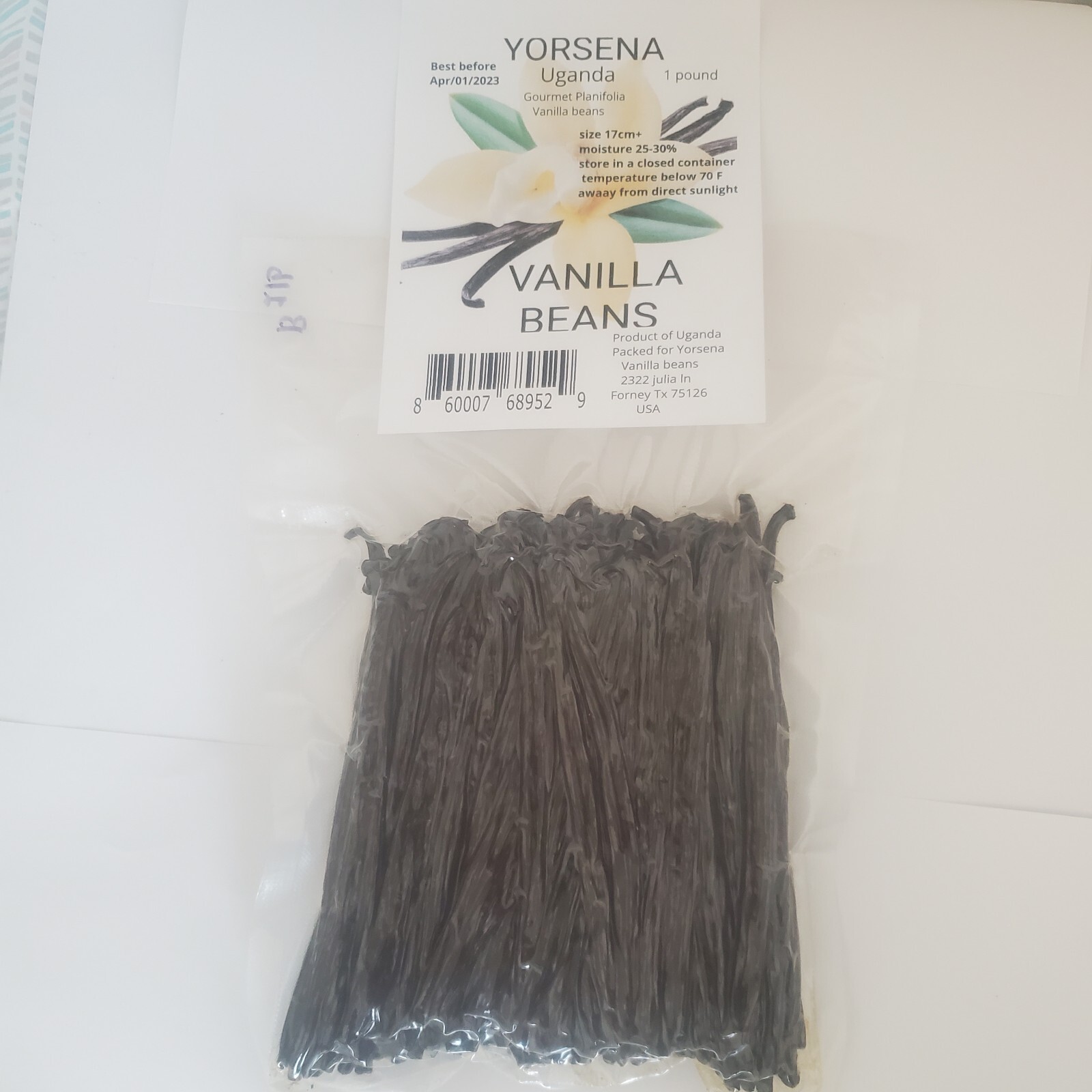 YORSENA Vanilla Beans Extract Grade B Pods -1lb