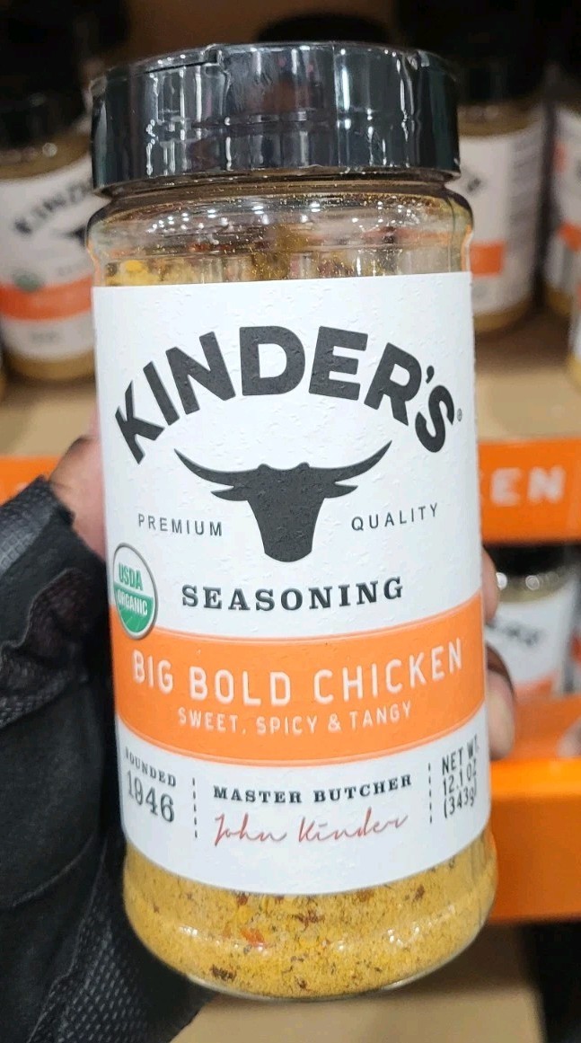 Kinder’s Big Bold Chicken Seasoning 12.1oz USDA Organic Sweet Spicy Tangy Blend