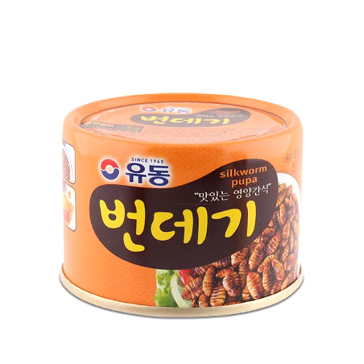 Yoodong Korean Silkworm Canned Pupa In Soy Sauce Can 유동 번데기 130g Stew K-food Pop