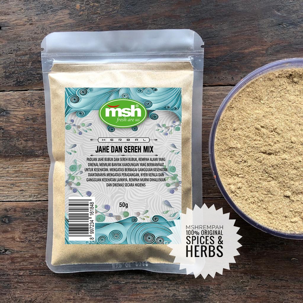 Ginger and Lemongrass Mix Powder 50g natural herbal spice aromatherapy kitchen