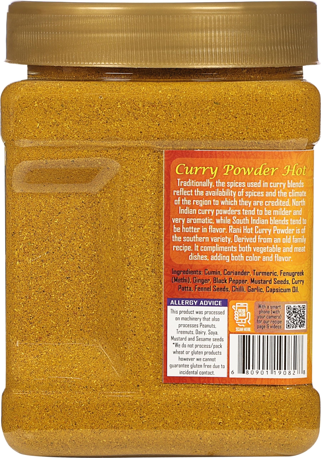 Rani Curry Powder Hot (11-Spice Authentic Indian Blend) 16oz (1lb) 454g PET Jar