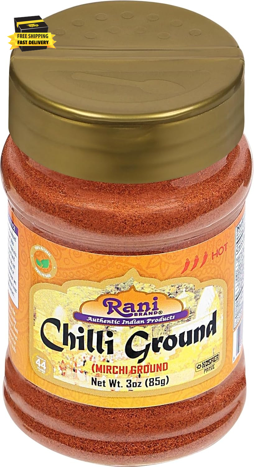 Rani Chilli Powder (Mirchi) Ground Indian Spice 3Oz (85G) PET Jar ~ All Natural