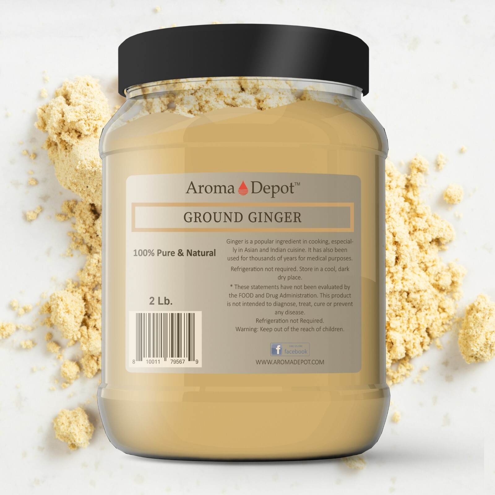 2lb Ground Ginger Root Powder Natural Premium Raw Zingiber Officinale Jengibre