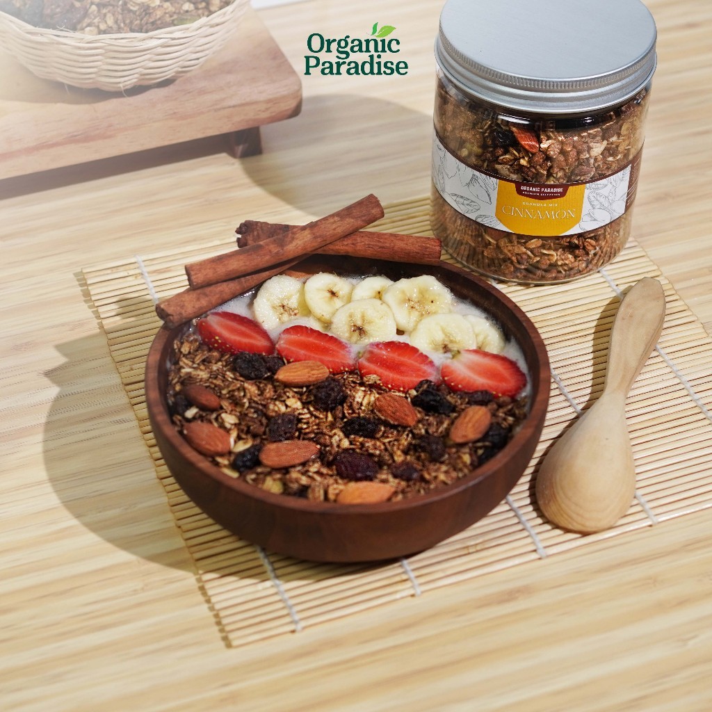 Cinnamon Granola 500g Crunchy Cereal Mix For Breakfast And Snacks