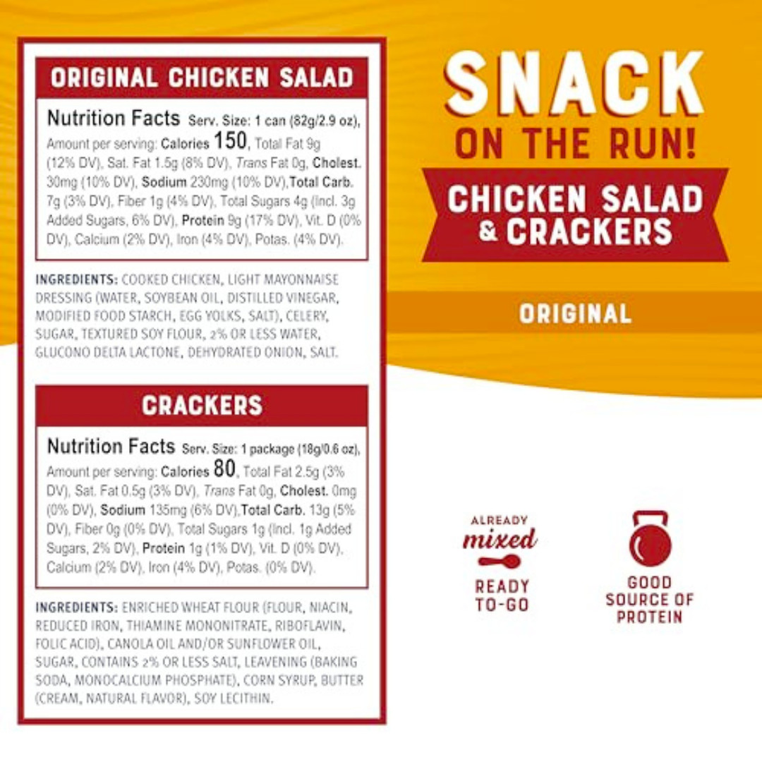 Bumble Bee Snack on the Run Chicken Salad with Crackers Kit 3.5 oz Pack of 12…