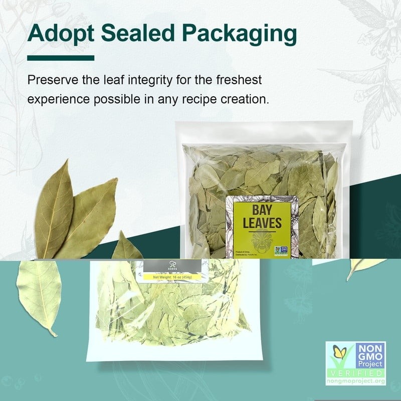 Dried Bay Leaves Whole 1 lb Aromatic Spice Soups Stews Marinades Cooking New