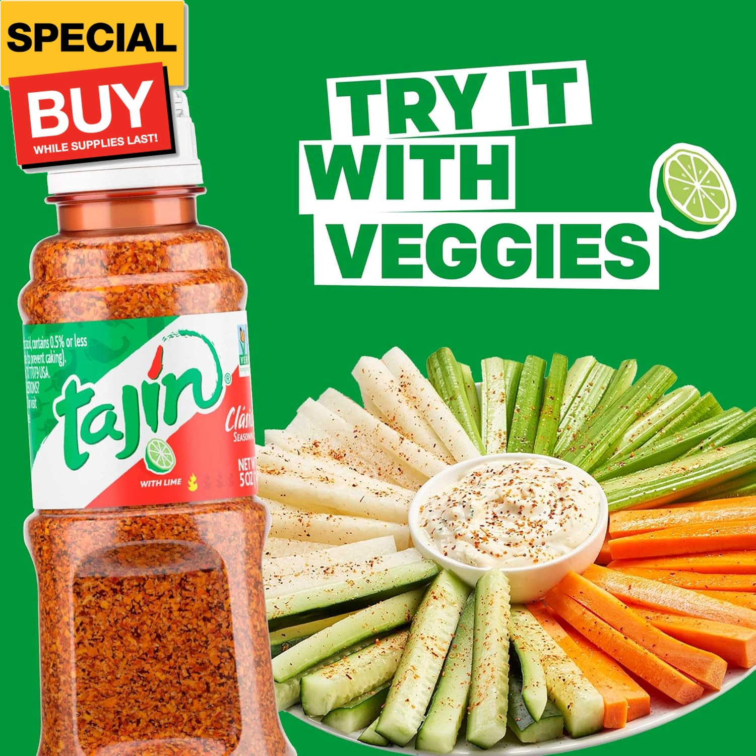 Tajín Clásico Chile Lime Seasoning 5 oz (Pack of 1)