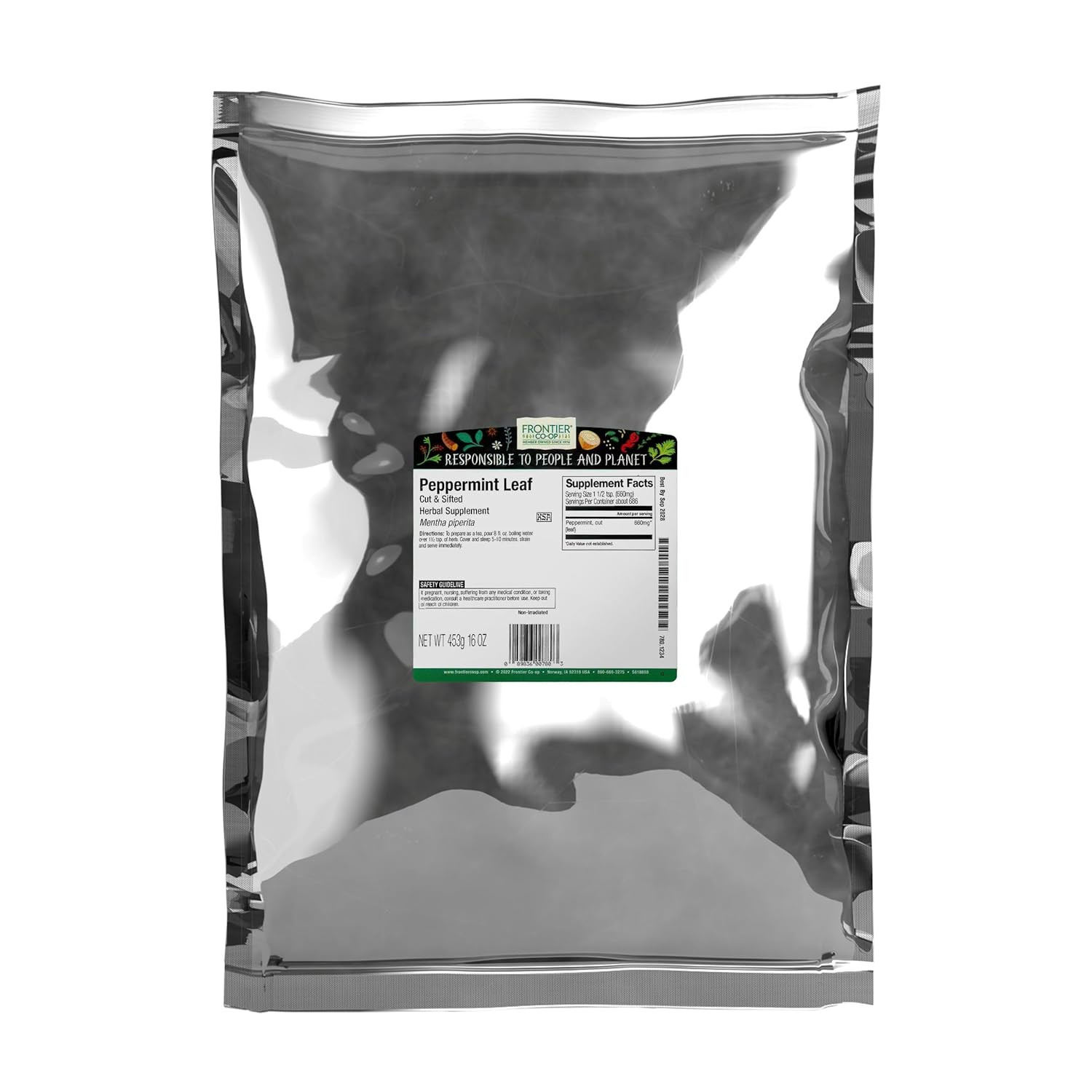 Peppermint Leaf, Cut & Sifted, 16 oz – Kosher Certified