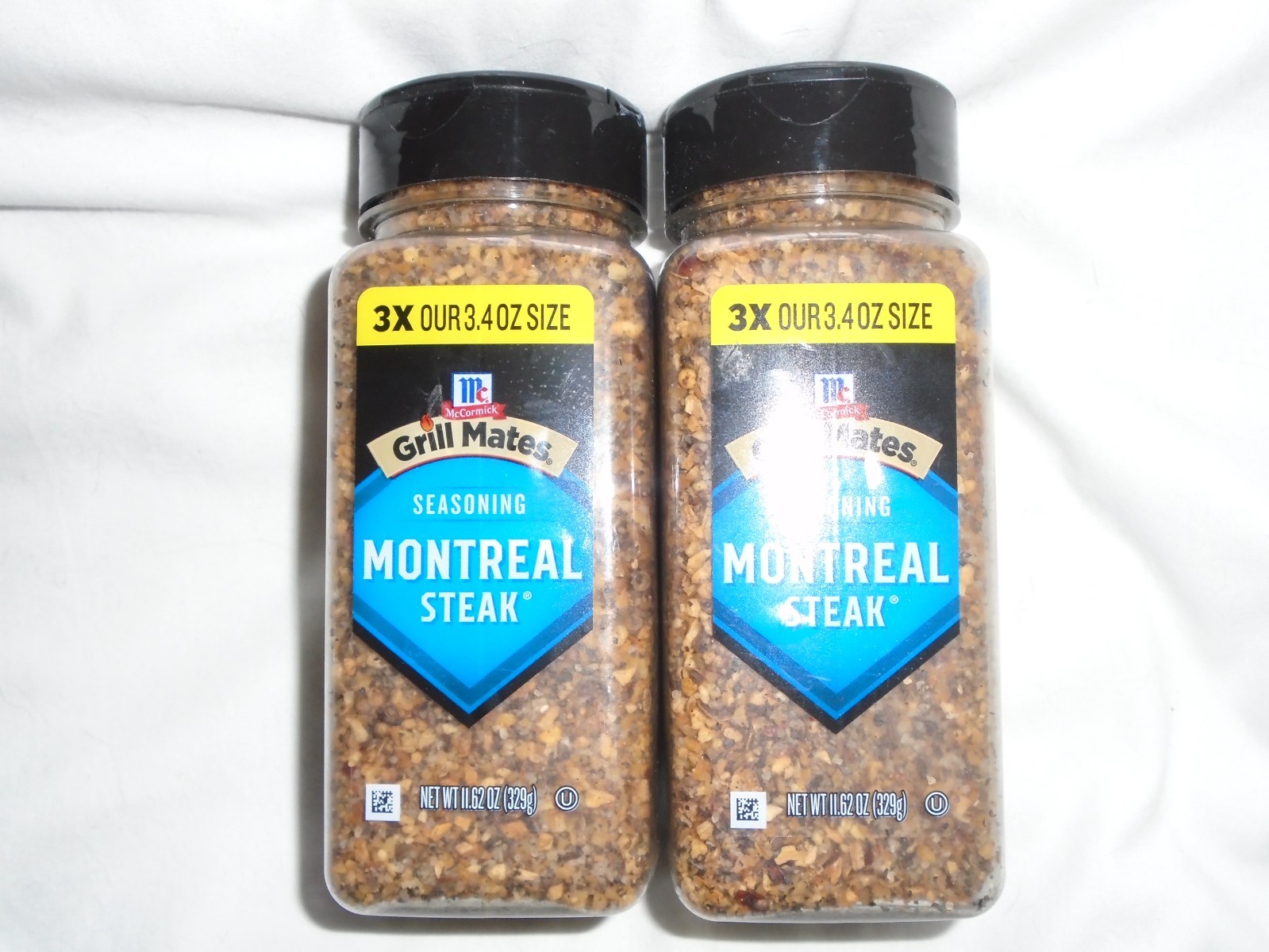 Set of 2 McCormick Grill Mates Montreal Steak Seasoning 11.62 oz Shaker Bottles