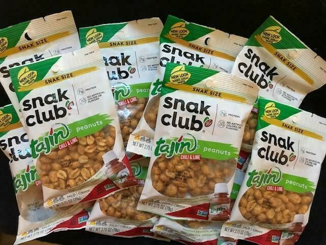 Snak Club Tajin CHILI & LIME Seasoned PEANUTS {LOT OF 10 BAGS} SNAK SIZE
