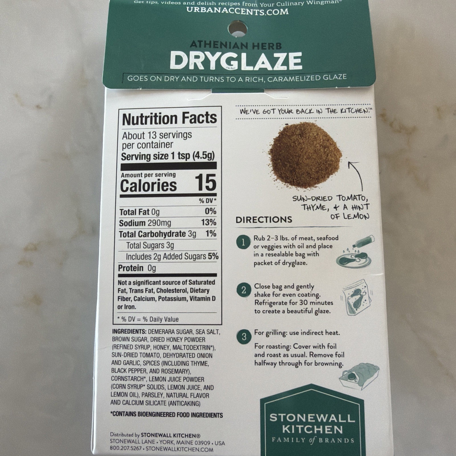 Urban Accents Athenian Herb Dryglaze – Seasons 2-3 lbs of Meat or Veggies – 2 oz
