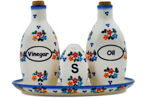 Polish Pottery Seasoning Set 9″ Sweet Clusters UNIKAT-Artisanimports|17047