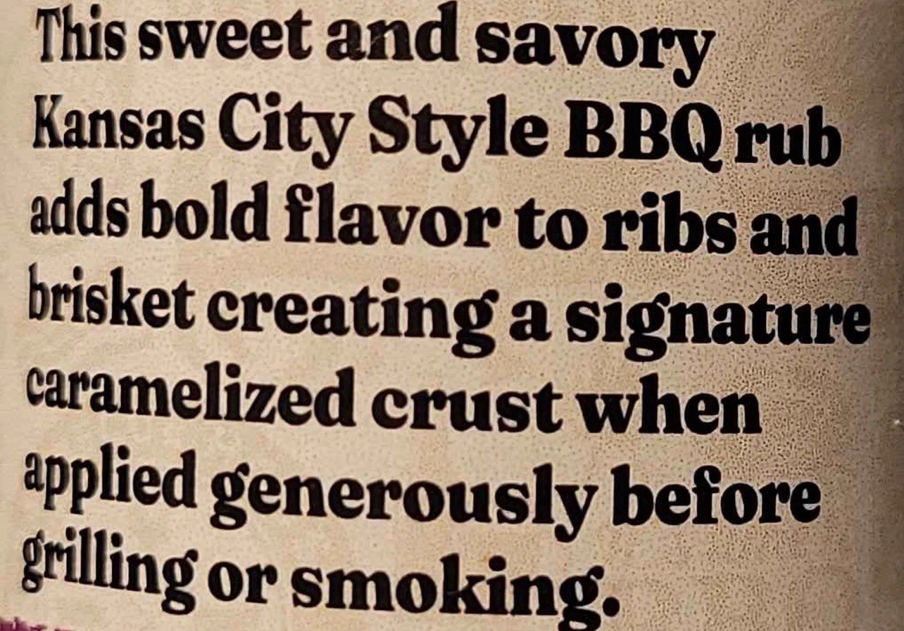Tone Brothers Original KC Style BBQ Rub Seasoning 3.25oz