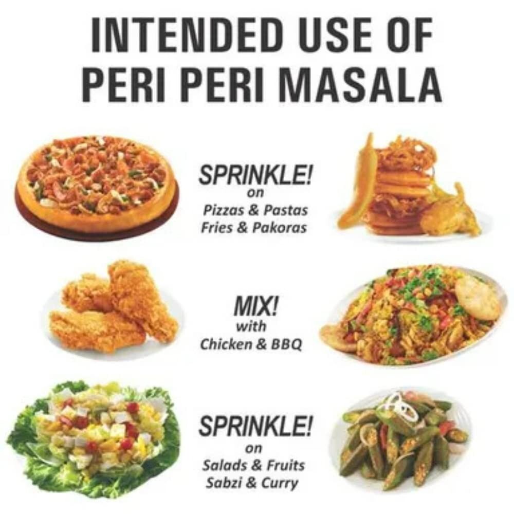 peri peri masala Powder, Vegetable & french fries Masala (Pack of 6 )