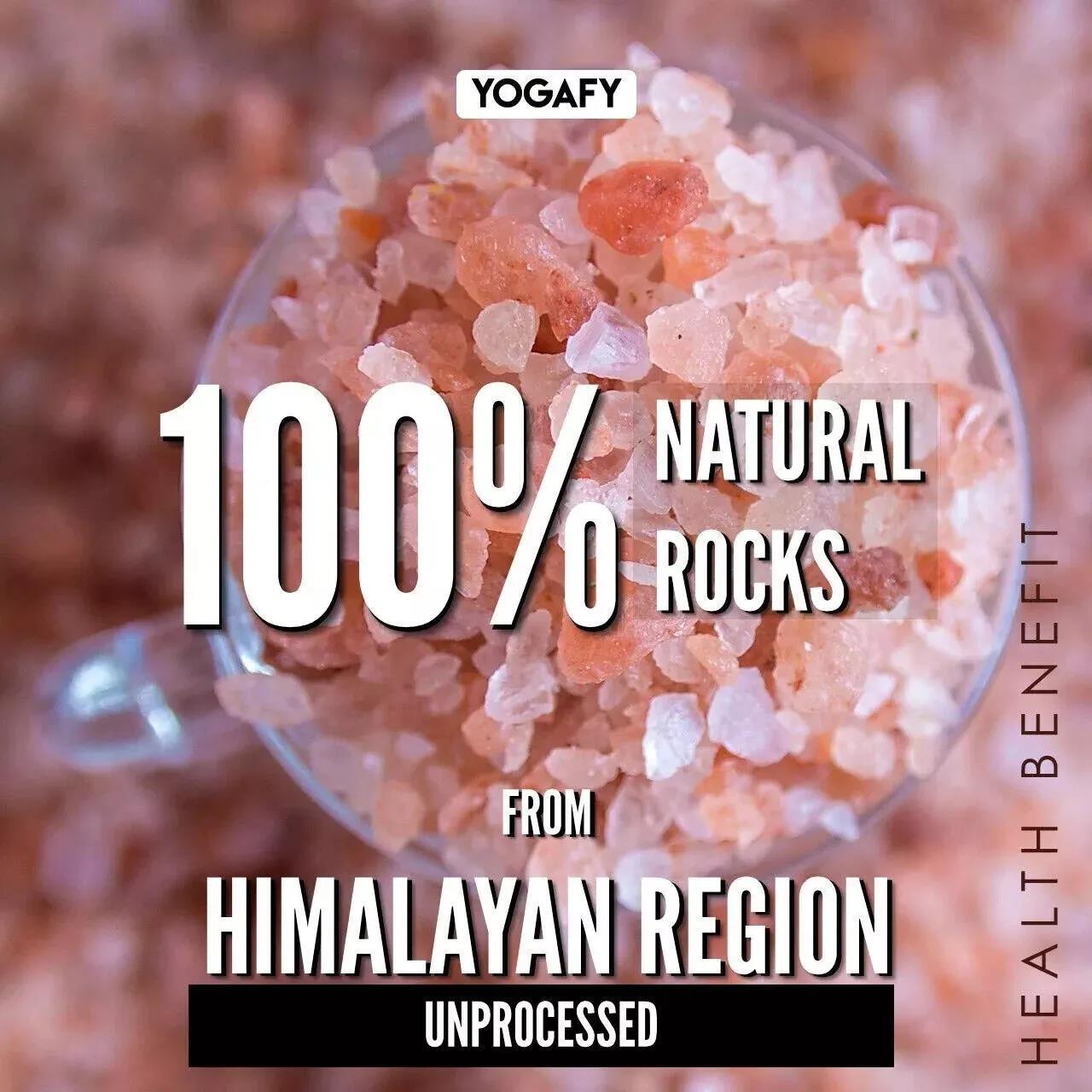 YOGAFY- Himalayan Pink Salt – 600 gm || HEALTHY Salt Packed with 84 Minerals ||