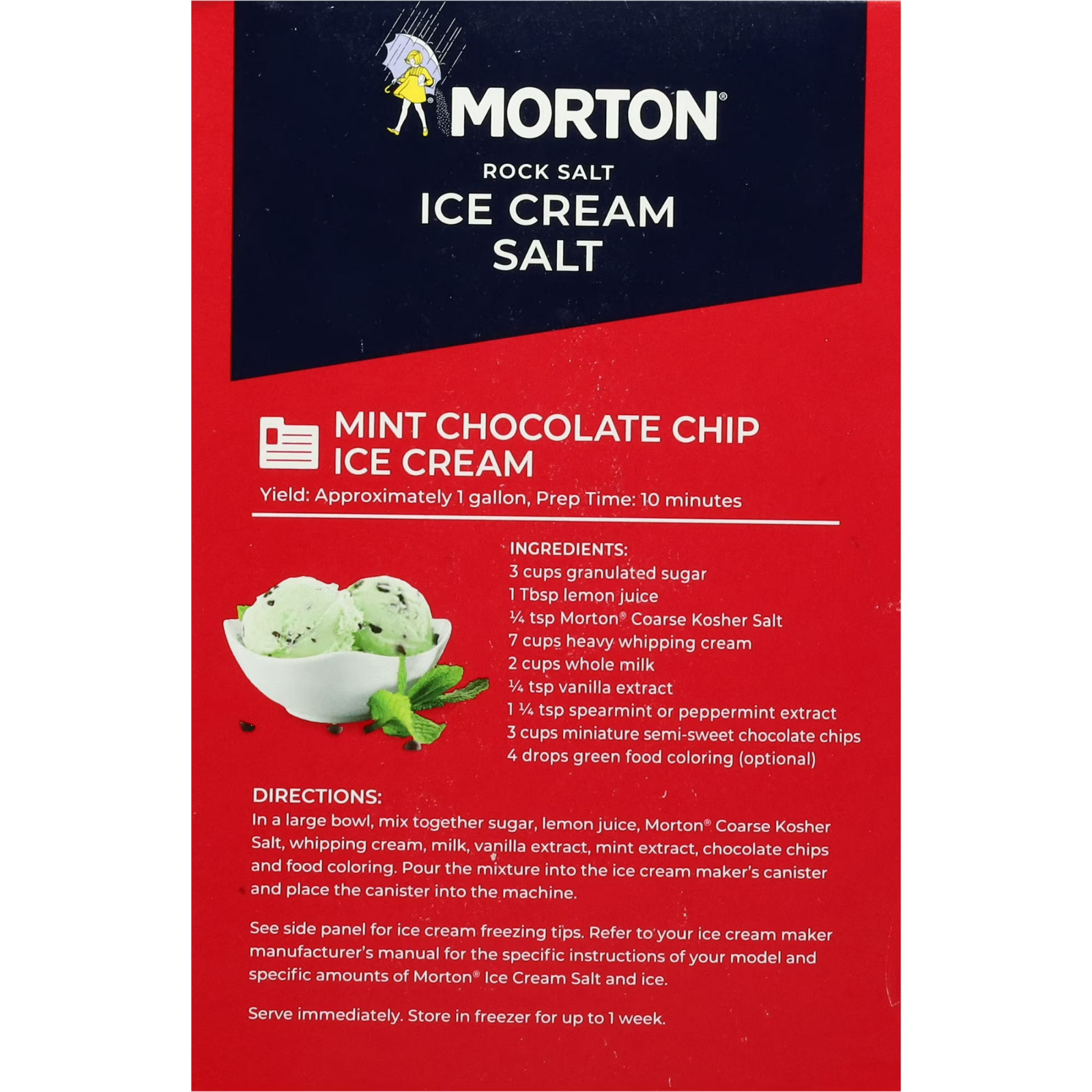 (2 pack) Morton® Ice Cream Salt, Rock Salt for Ice Cream Making, 4 lb each Box
