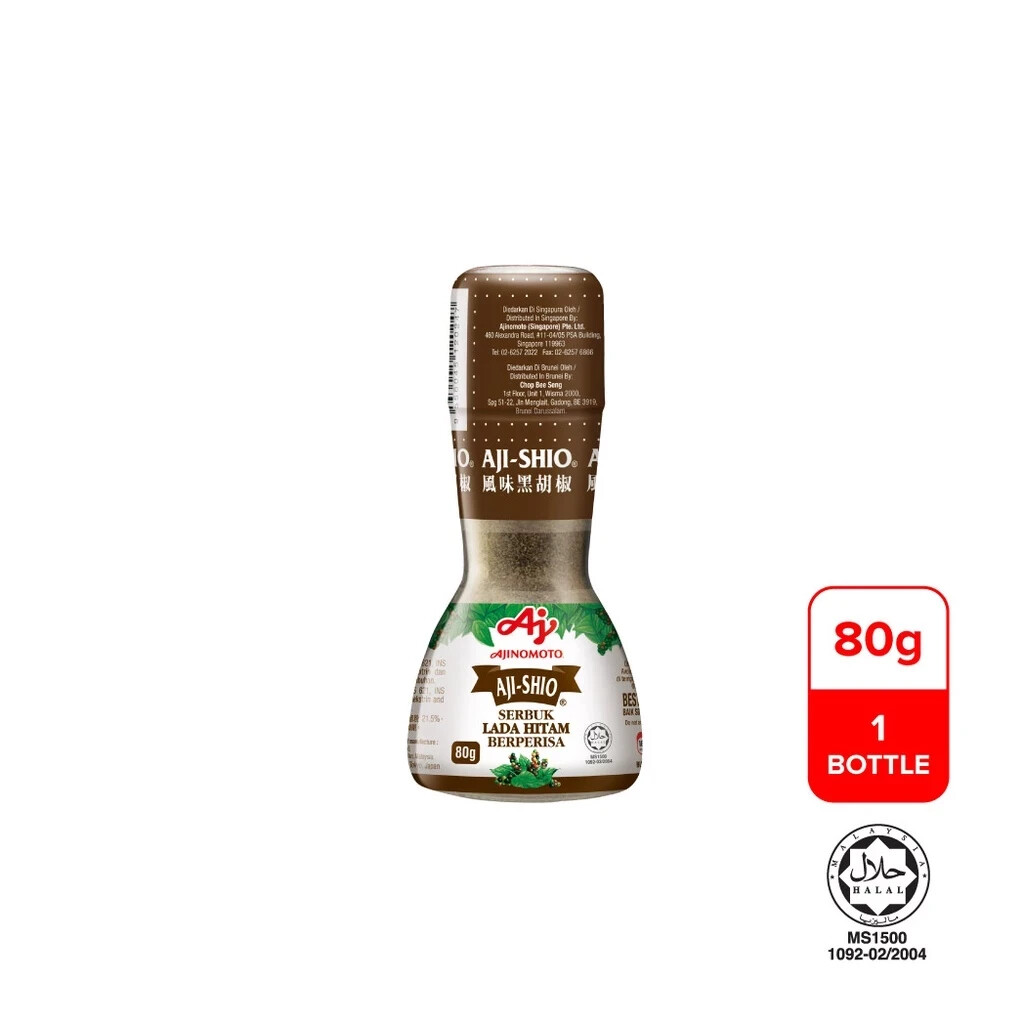 Ajinomoto Aji-Shio Flavoured Black & White Pepper 80g x 2