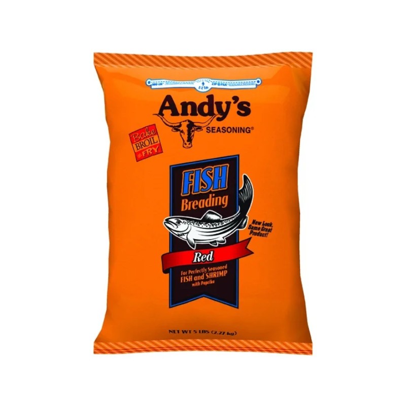 3x Andy’s Red Fish Breading Seasoning Spice Fry Mix Cooking Gourmet Bulk Lot 5LB