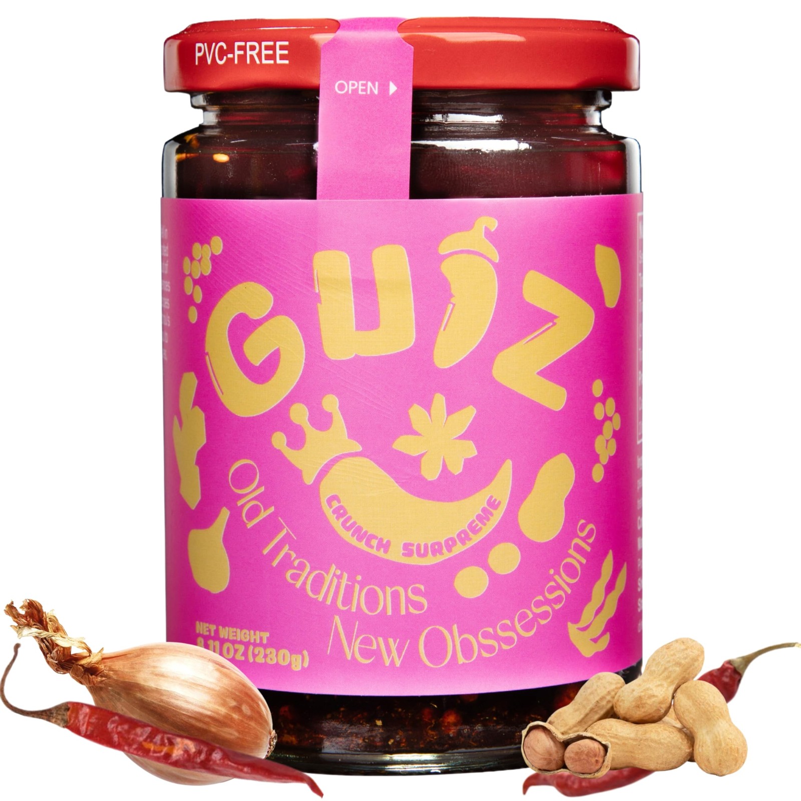GUIZ Crunch Supreme Extra-Crunchy Guizhou Chili Crisp with Pack of 1