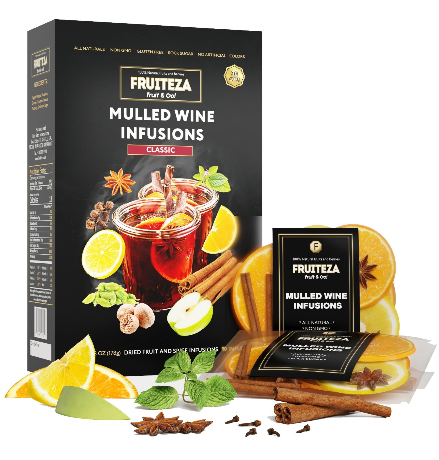 Mulled Wine Kit (Count of 10) Mulling Spices for Wine & Apple Cider