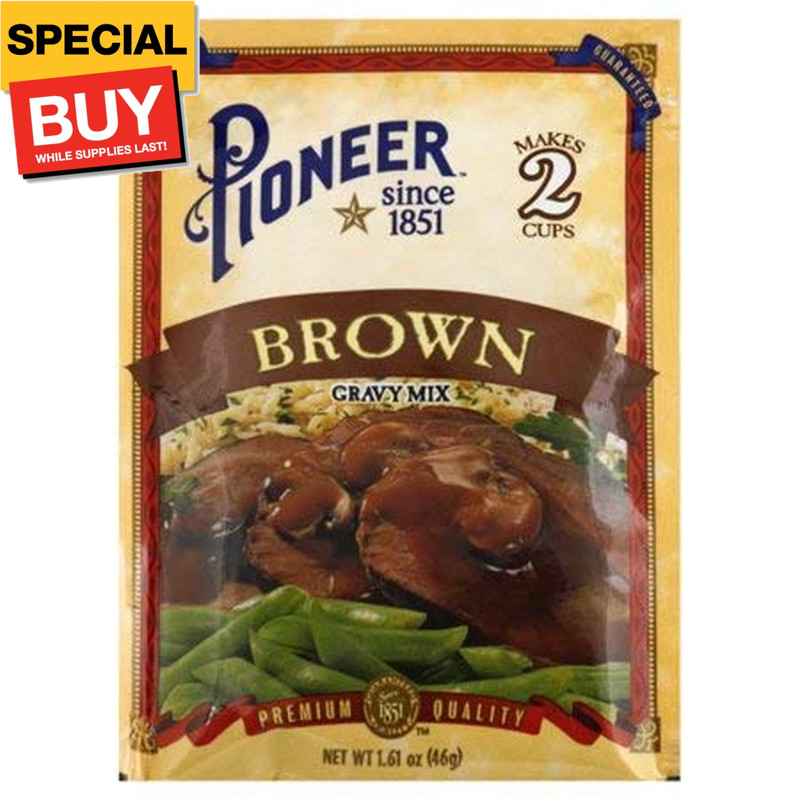 Pioneer Brand Brown Gravy Mix, 1.61 oz (2 bags)