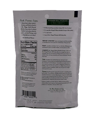 Mrs. Wages Kosher Dill Pickle Mix 6.5oz Quick Process Pickling Seasoning