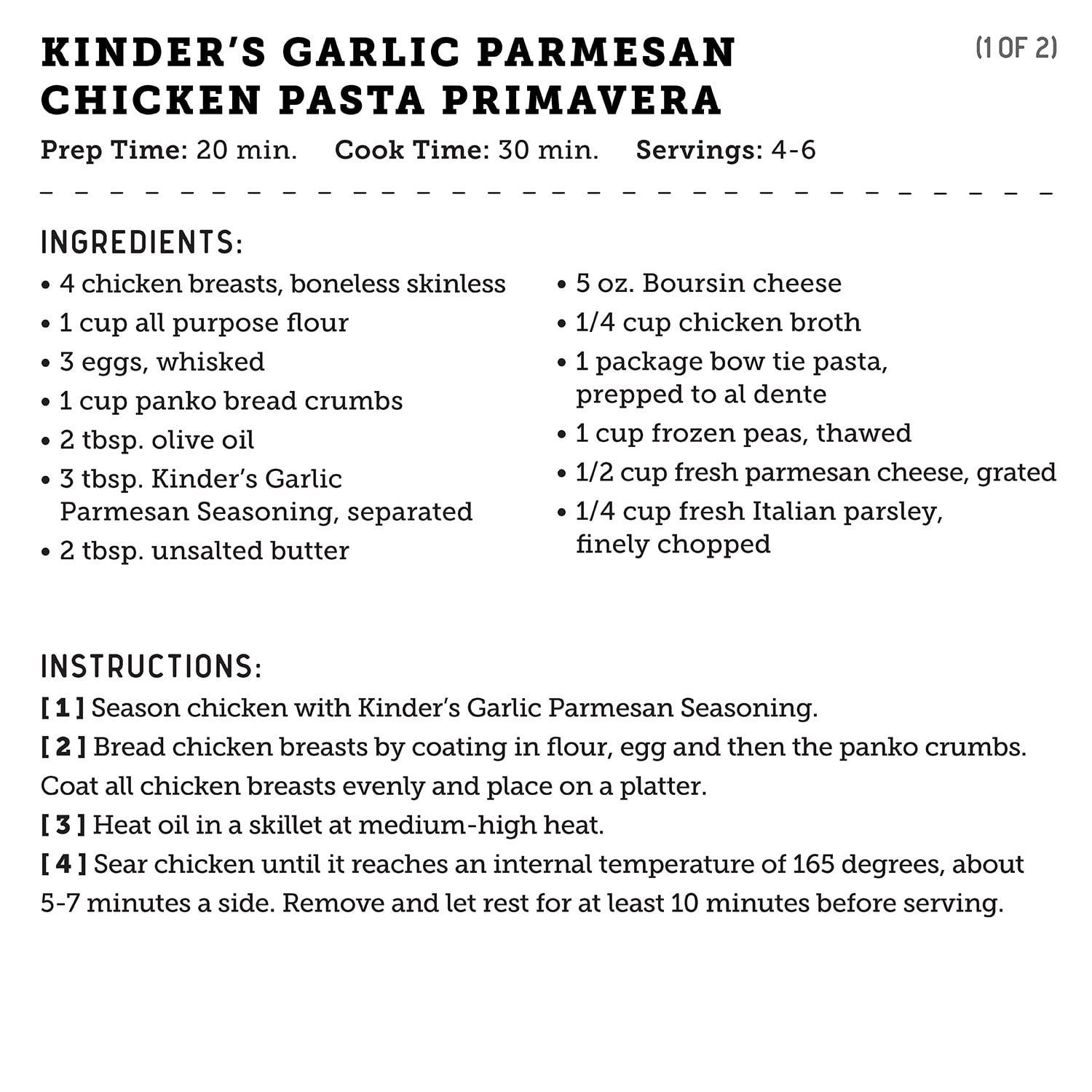 Kinder’s Garlic Parmesan Seasoning, 9.1 oz.