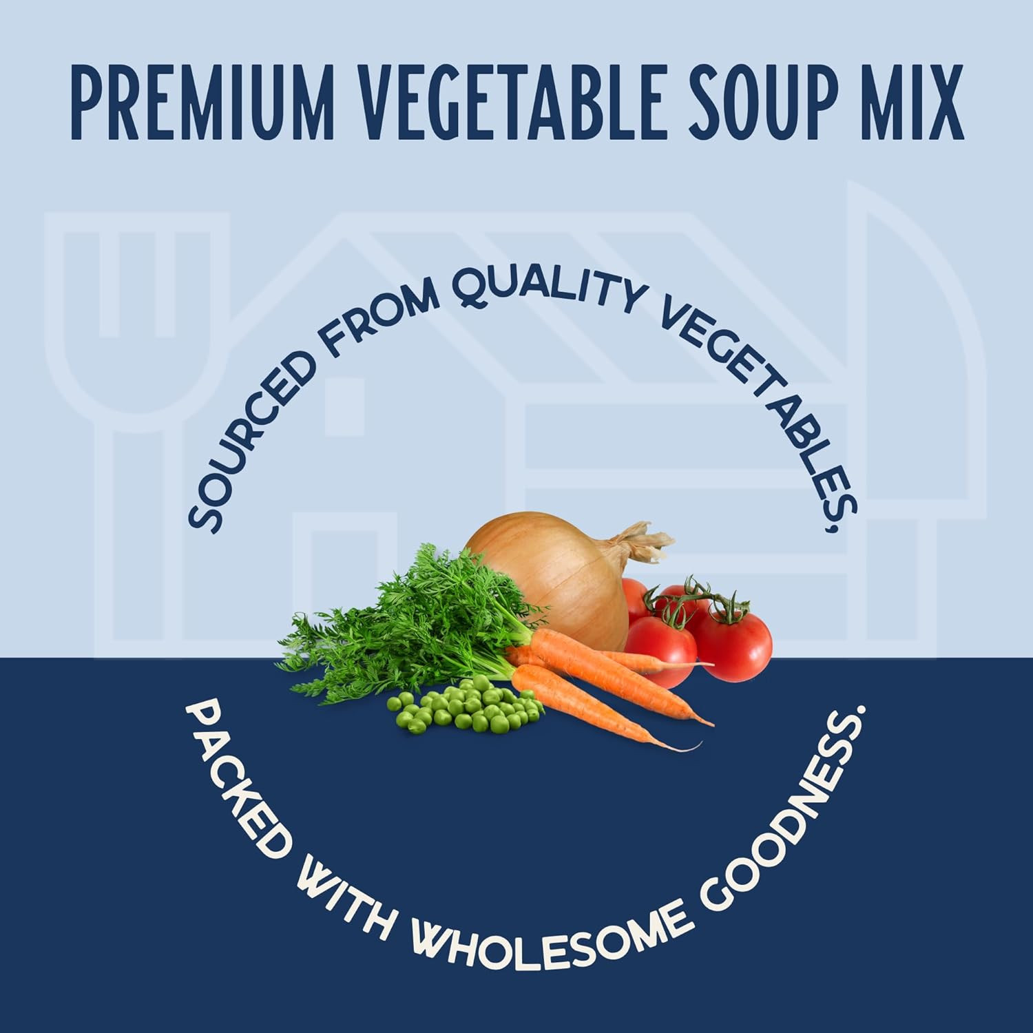 Premium Vegetable Soup Mix – Dehydrated Vegetables for Cooking, Camping, Emergen