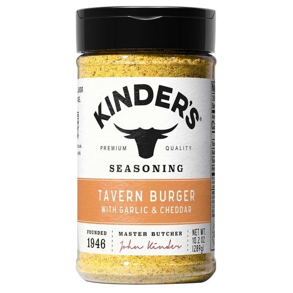 Kinder’s Tavern Garlic & Cheddar Burger Seasoning, 10.2 oz.