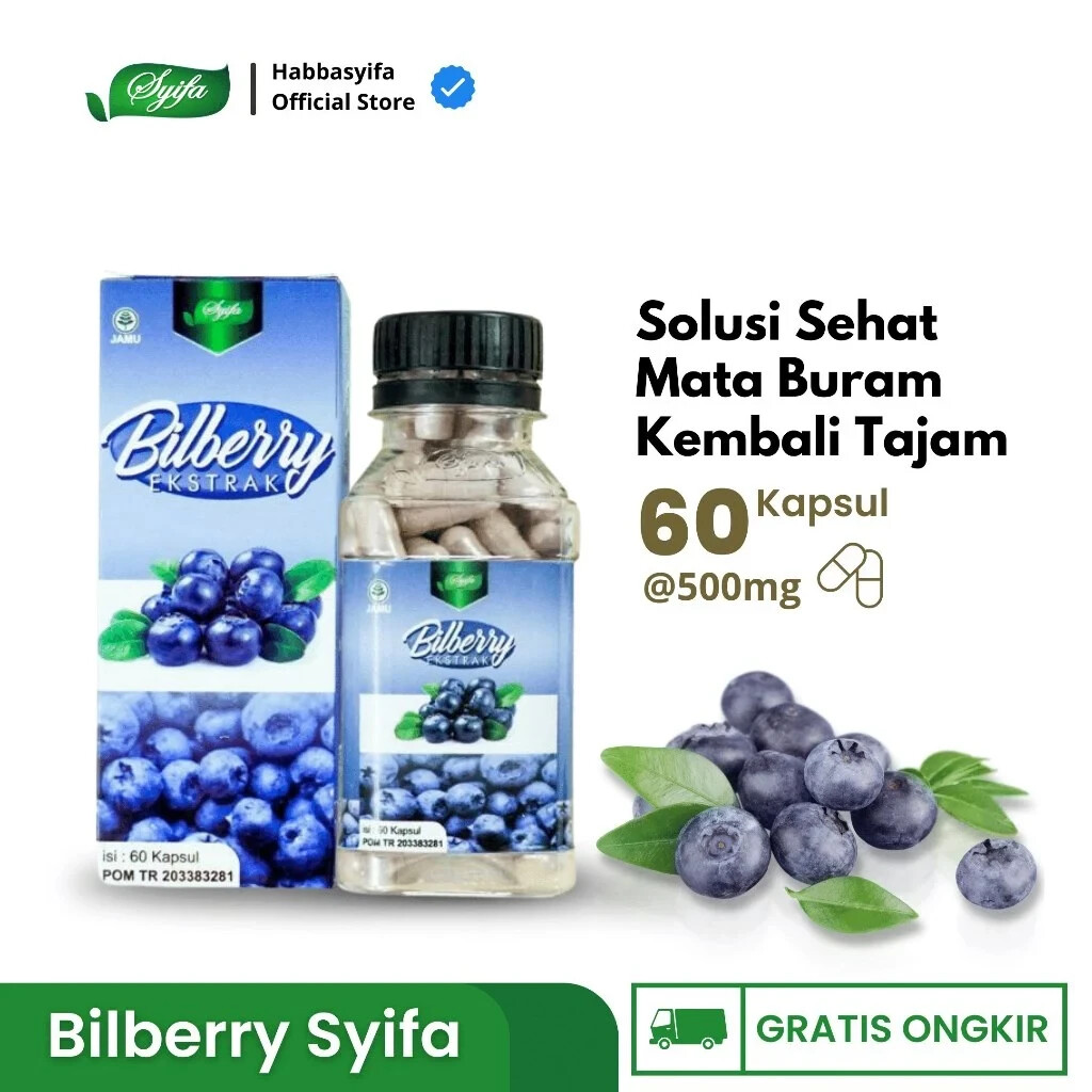 Bilberry Powder Caps Natural Organic Herbs Spices Fresh Pure Hygienic