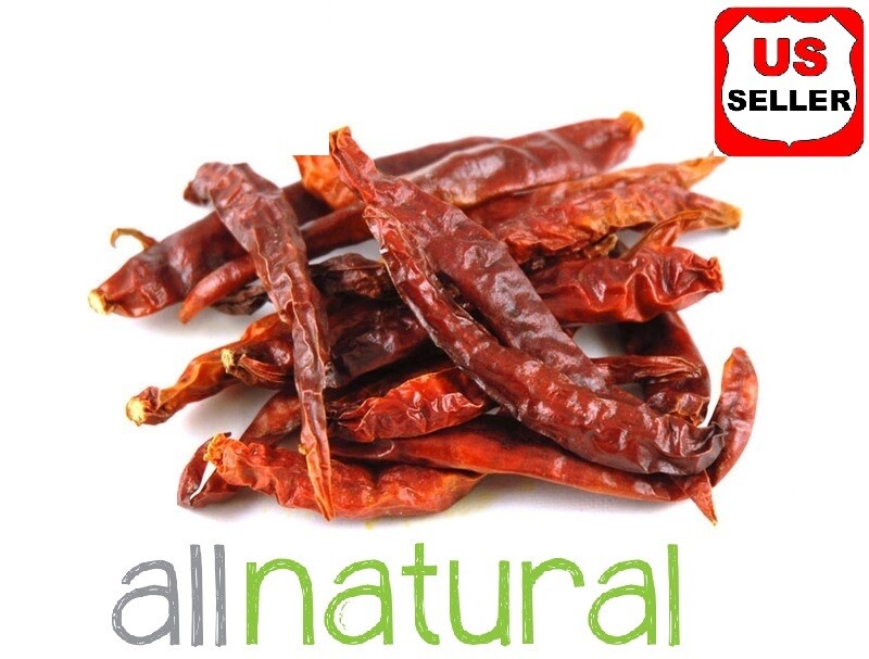 Dried Chile Arbol Whole Peppers,Chili Arbol,Stemless 4oz -5lb