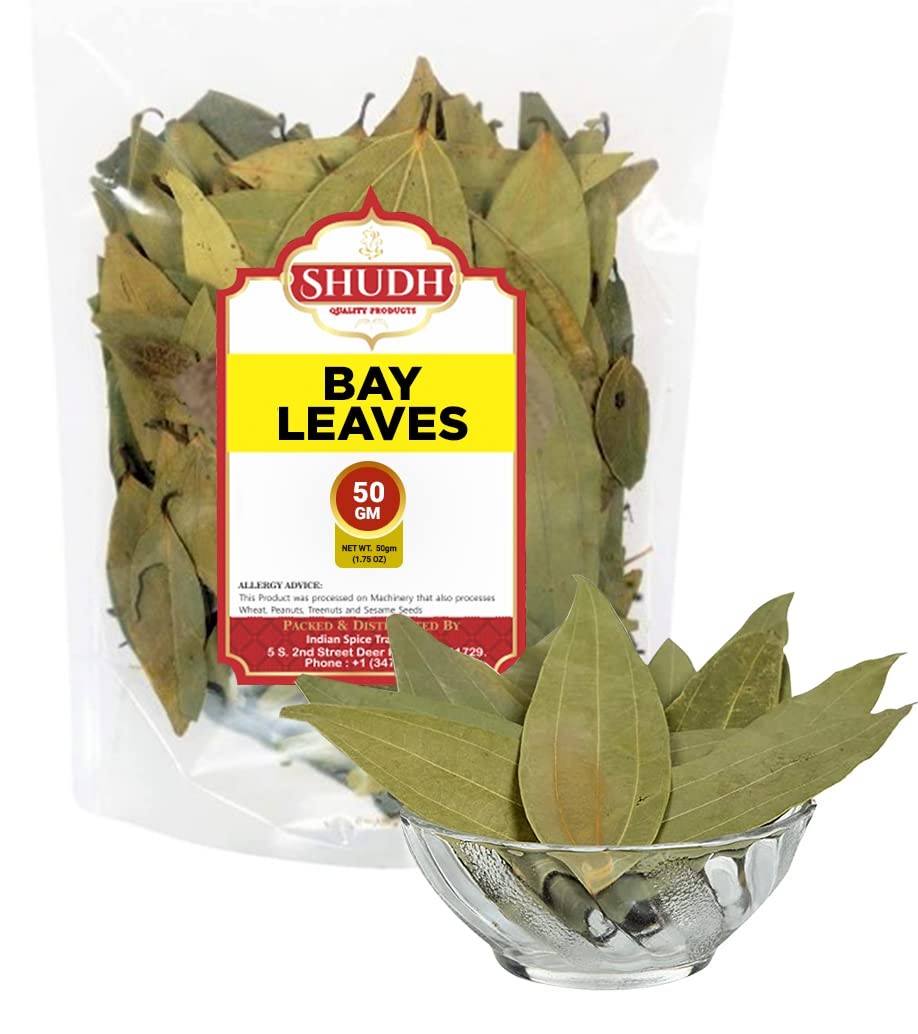 Extra Large Whole Shudh Bay Leaves All Natural Hand Selected Spice 50gm Large